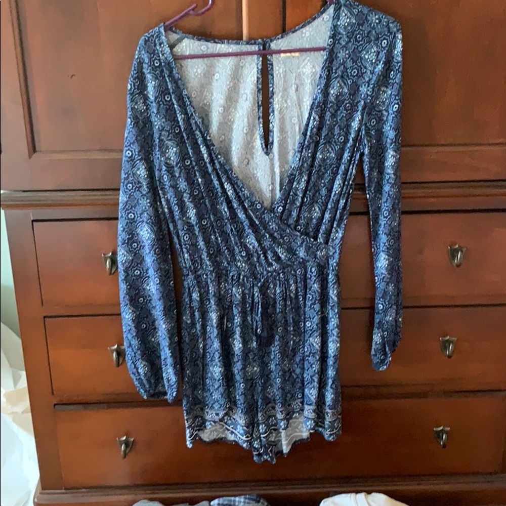 Navy blue romper